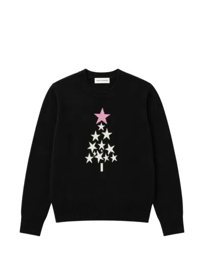 Chinti & Parker Star Tree Sweater In Black