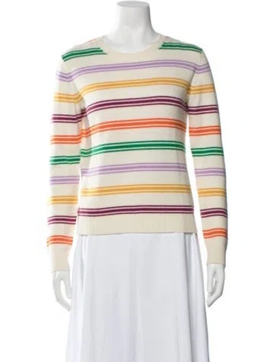 Pre-owned Chinti & Parker Striped Crew Neck Sweater In Neutrals