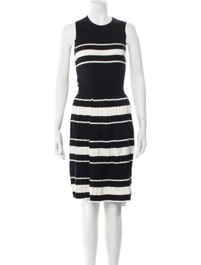 Pre-owned Chinti & Parker Striped Knee-length Dress In Black