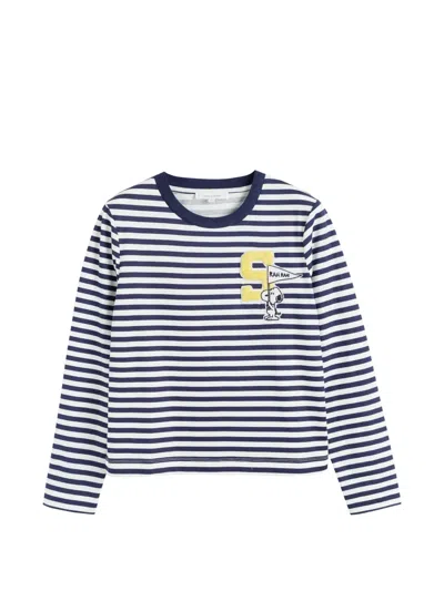 Chinti & Parker Striped Long-sleeve T-shirt In Blue