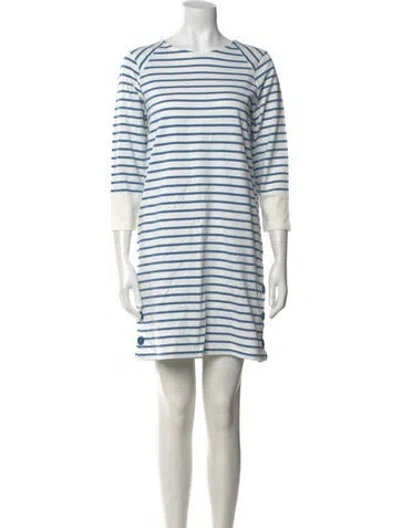 Pre-owned Chinti & Parker Striped Mini Dress In Blue
