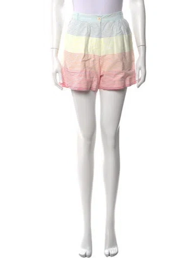 Pre-owned Chinti & Parker Striped Mini Shorts In Neutrals