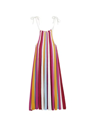 Chinti & Parker Cotton Rainbow Swing Dress In Multi