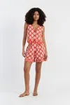 Chinti & Parker Terracotta Laura Whitmore Sunflower Shorts In Red