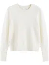 Chinti & Parker The Crop Cashmere Jumper In Weiss