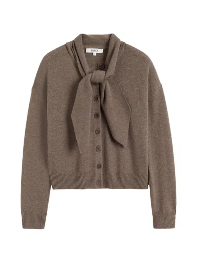 Chinti & Parker Tie-neck Button-up Cardigan In Brown