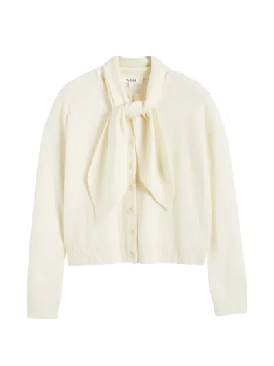 Chinti & Parker Tie-neck Button-up Cardigan In White