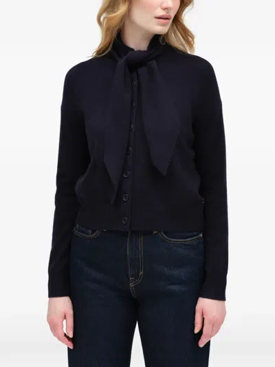 Chinti & Parker Tie-neck Cardigan In Blue