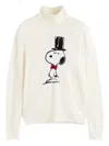 Chinti & Parker Wool-cashmere Top Hat Snoopy Sweater In Brown