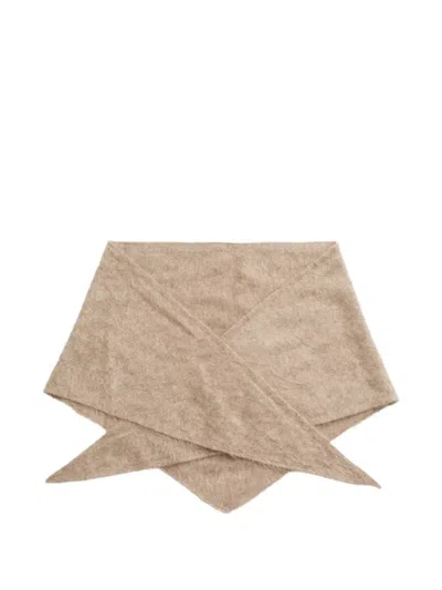 Chinti & Parker Triangle Cashmere Scarf In Brown
