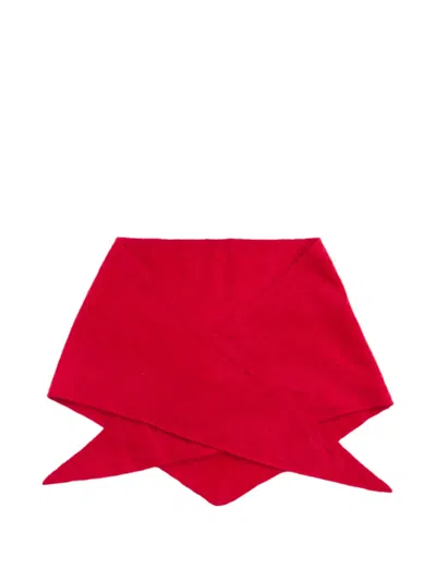 Chinti & Parker Triangle Scarf In Red