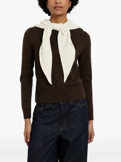 Chinti & Parker Triangle-knit Scarf In Neutral