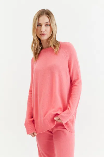 Chinti & Parker Uk Coral Cashmere Slouchy Sweater In Orange