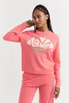 Chinti & Parker Uk Coral Wool-cashmere Bloom Love Sweater In Orange