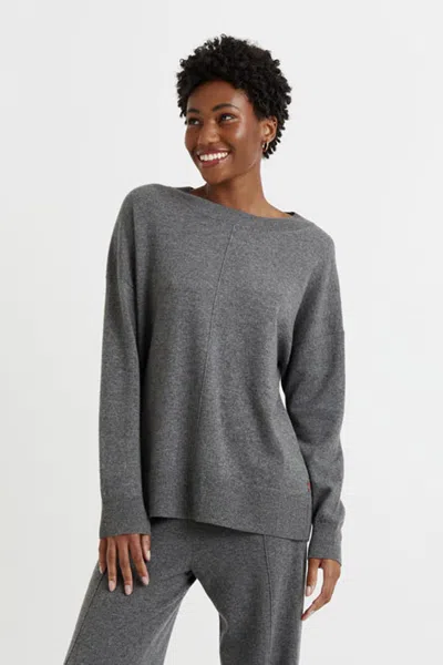 Chinti & Parker Uk Dark-grey Wool-cashmere Slouchy Sweater