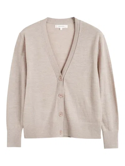 Chinti & Parker V-neck Button Cardigan In Neutral