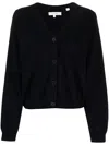 Chinti & Parker V-neck Cropped Wool Cardigan In Blue