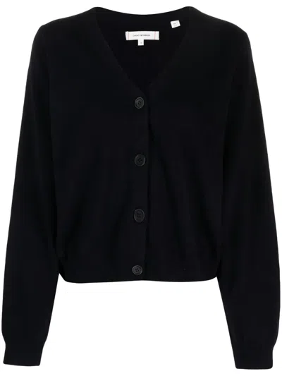 Chinti & Parker V-neck Cropped Wool Cardigan In Blue