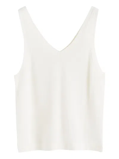 Chinti & Parker V-neck Merino Top In Neutral