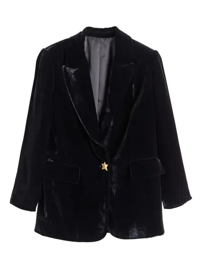CHINTI & PARKER VELVET STAR-MOTIF BLAZER