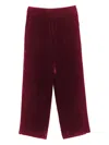 Chinti & Parker Velvet Trousers In Burgundy