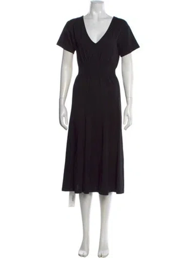 Pre-owned Chinti & Parker V-neck Midi Length Dress In Black