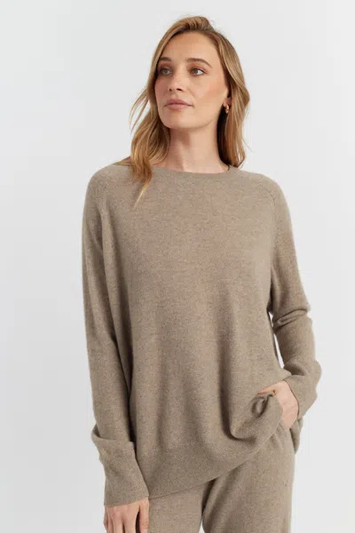 Chinti & Parker Warm-oatmeal Pure Cashmere Slouchy Sweater In Brown