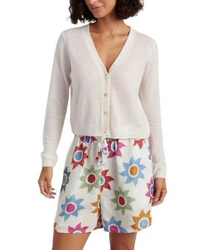 Chinti & Parker Air Pure Cashmere Cardigan In White