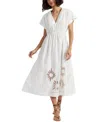 Chinti & Parker Cream Cotton-lyocell Broderie Dress In White