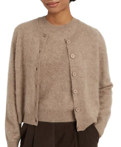 Chinti & Parker Women's Brushed Cashmere Cardigan In Neutral