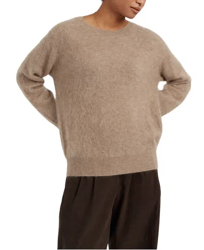 Chinti & Parker Brushed Crew-neck Sweater In Brown