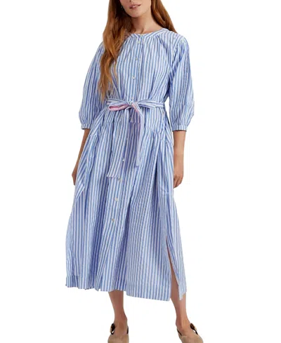 Chinti & Parker Women's Cotton Oxford Stripe Dress In Blue