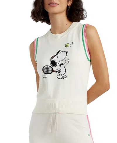 CHINTI & PARKER WOMEN'S COTTON PEANUTS RACQUET CLUB TANK