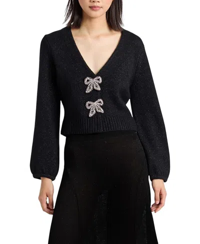 CHINTI & PARKER WOMEN'S LAURA WHITMORE EMBELISHED BOW CARDIGAN