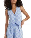 Chinti & Parker Patterned-jacquard Waistcoat In Blue