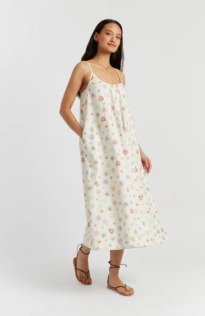 CHINTI & PARKER WOMEN'S LINEN-COTTON ETOILE SUNDRESS