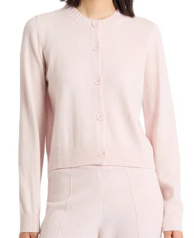 Chinti & Parker Women's Wool Cashmere Blend Crew Neck Cropped Cardigan In Pink