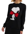 Chinti & Parker Women's Wool Cashmere Bow Tie Snoopy Sweater In Black