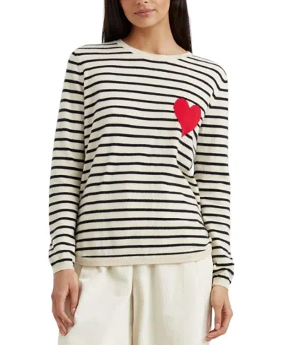 CHINTI & PARKER WOMEN'S WOOL CASHMERE BRETON HEART SWEATER