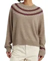 Chinti & Parker Wool Cashmere Diamond Fair Isle Sweater In Nude