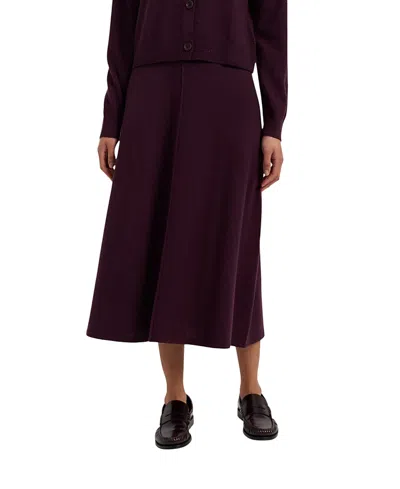 Chinti & Parker Women's Wool Cashmere Midi Skirt In Brown
