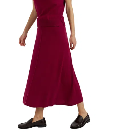 Chinti & Parker Women's Wool Cashmere Midi Skirt In Brown