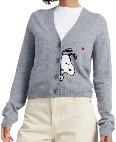 CHINTI & PARKER WOMEN'S WOOL CASHMERE SNOOPY PEEK CARDIGAN