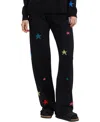 Chinti & Parker Wool Cashmere Star Wide-leg Track Pants In Animal Print
