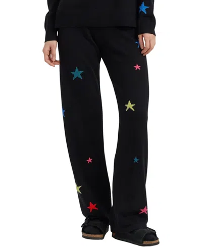 CHINTI & PARKER WOMEN'S WOOL CASHMERE STAR WIDE LEG TRACK PANTS