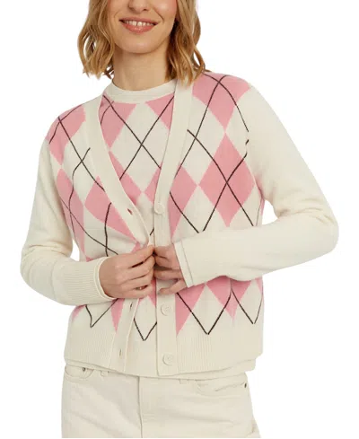 Chinti & Parker Women's Wool-cashmere Diamond Cardigan In White