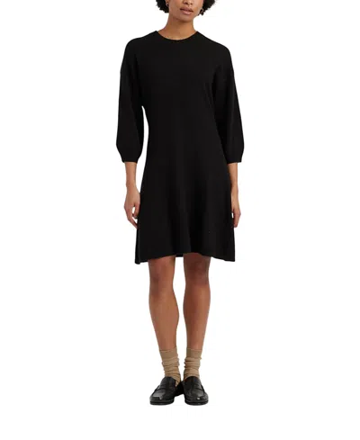 Chinti & Parker Women's Wool-cashmere Wide-sleeve Dress In Black