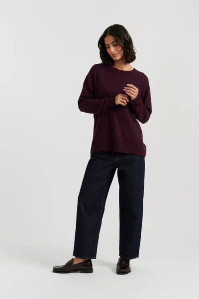 Chinti & Parker Wool & Cashmere Slouchy Sweater In Aubergine