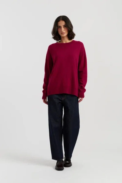 Chinti & Parker Wool & Cashmere Slouchy Sweater In Cherry