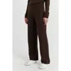 Chinti & Parker Wool & Cashmere Wide Leg Track Pant In Brown